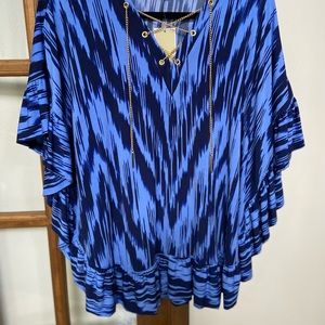 Michael Kors soft stretchy poncho style blouse